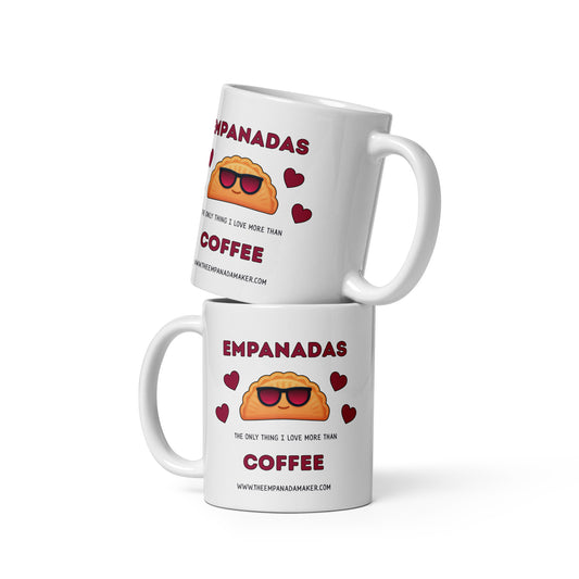 EMPANADAS & COFFEE - Glossy White Mug