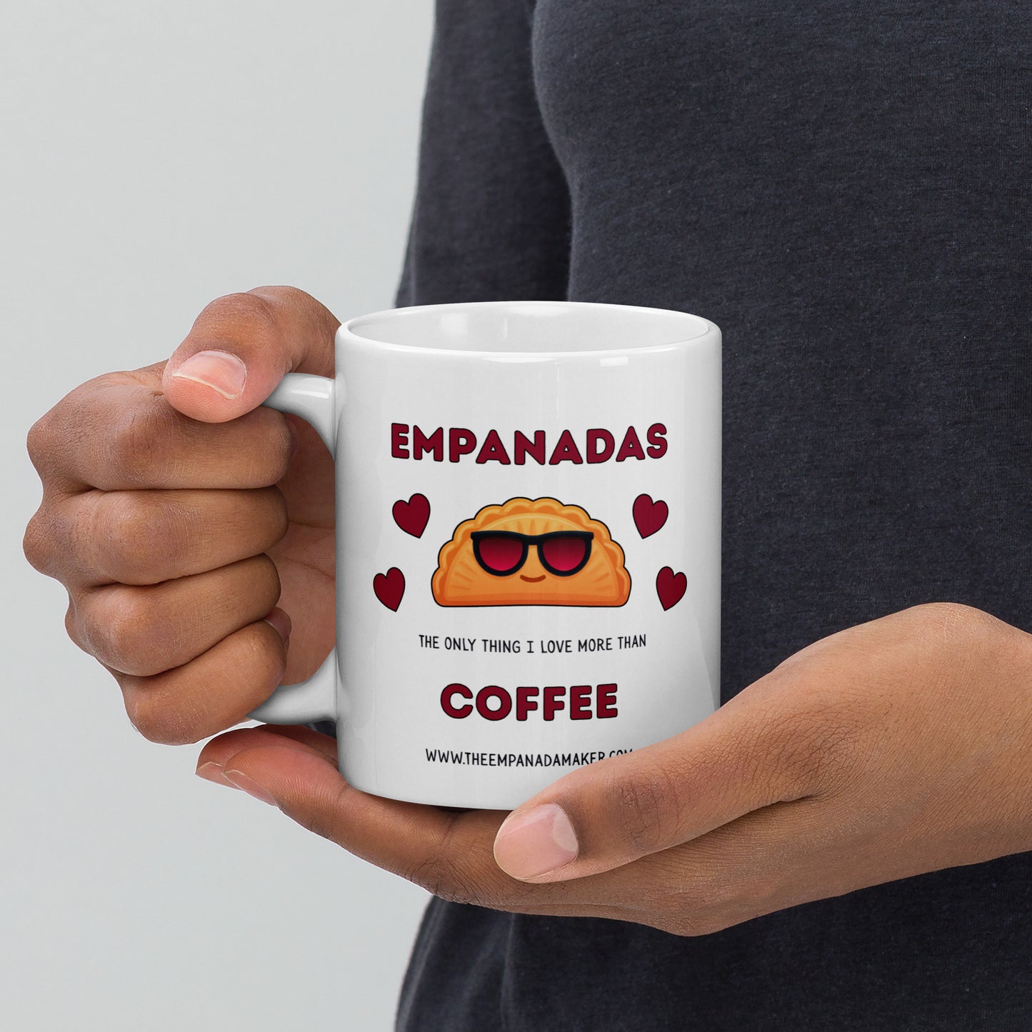EMPANADAS & COFFEE - Glossy White Mug