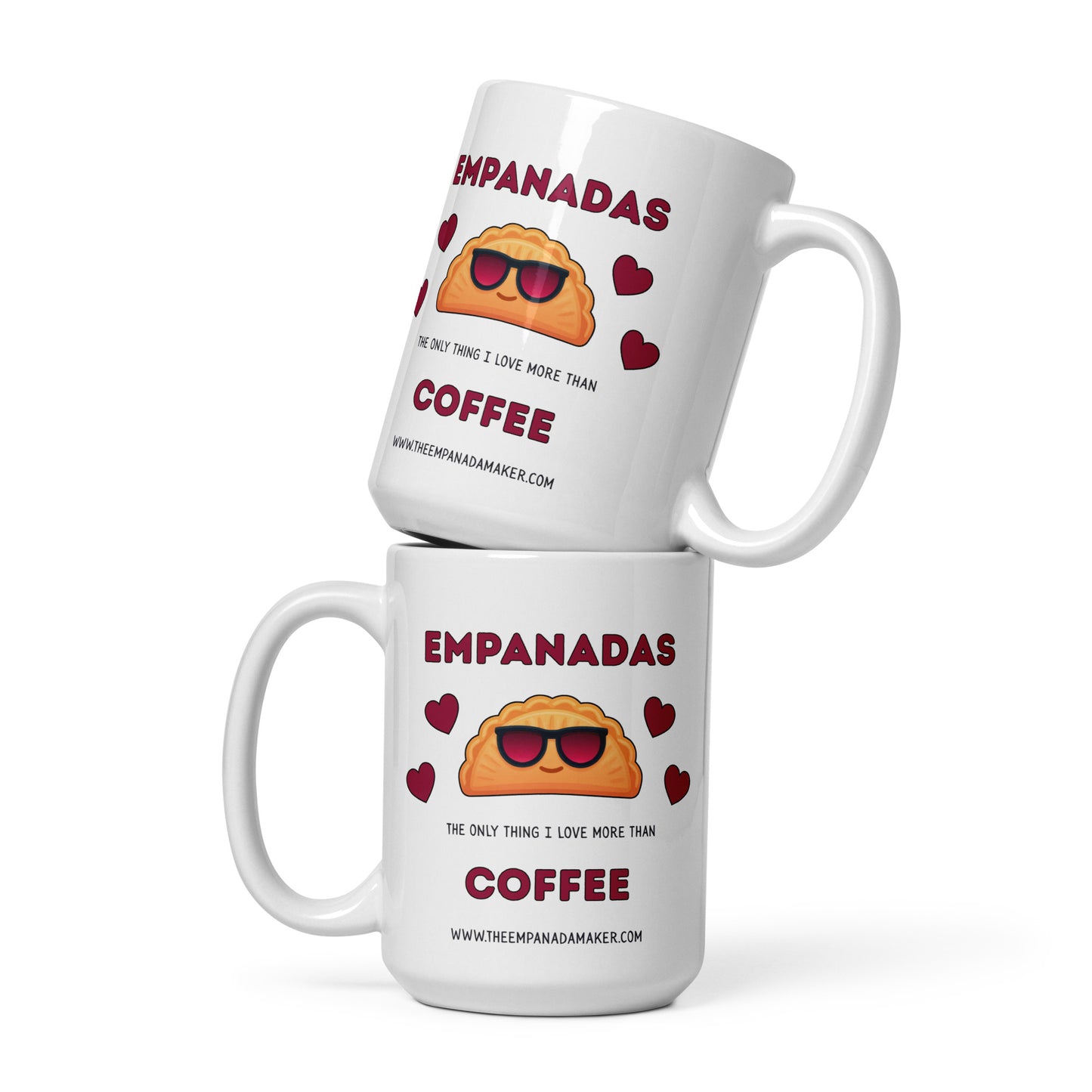EMPANADAS & COFFEE - Glossy White Mug