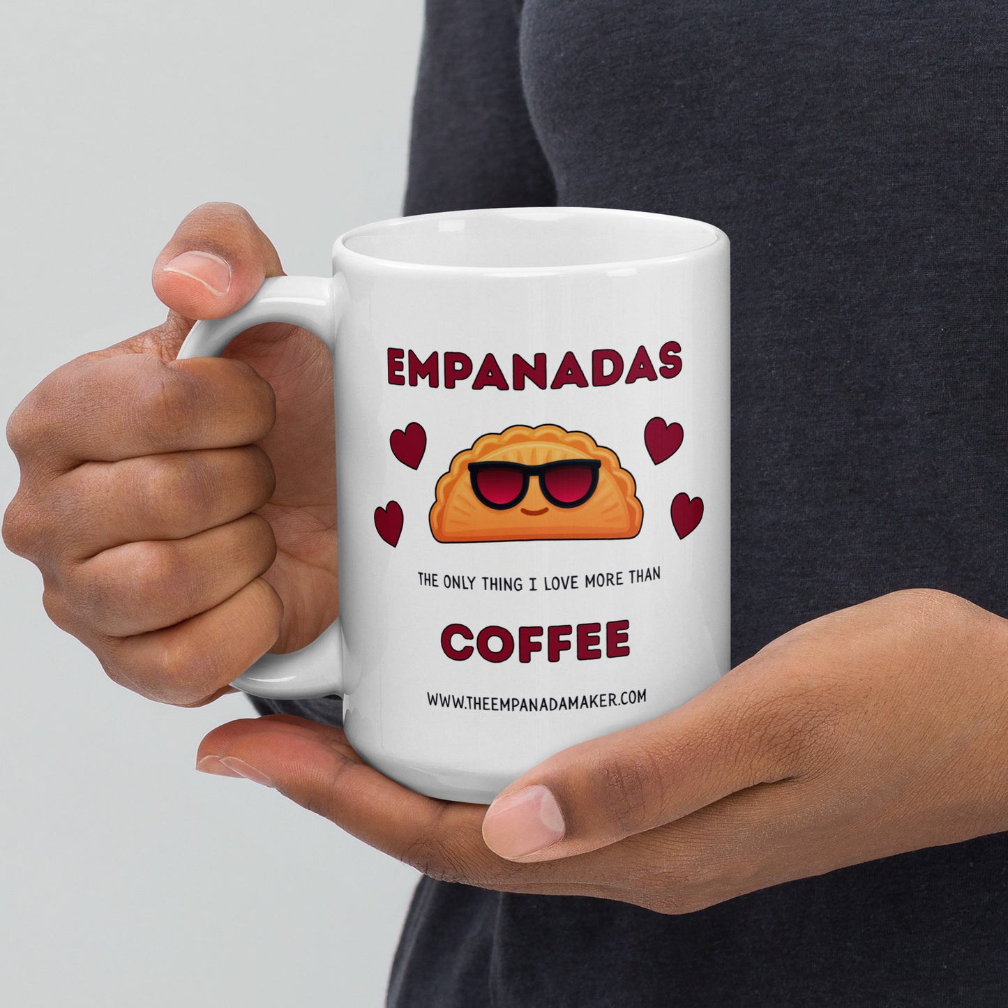EMPANADAS & COFFEE - Glossy White Mug