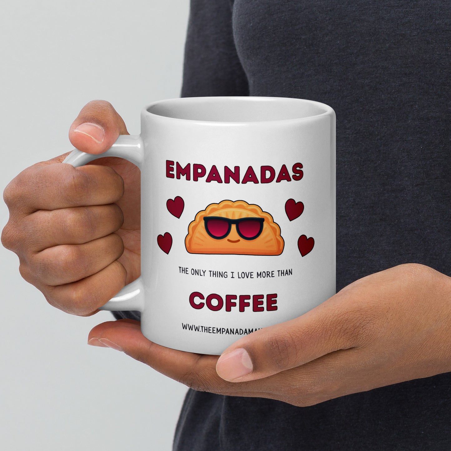 EMPANADAS & COFFEE - Glossy White Mug